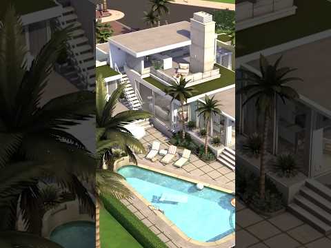 Видео: Villa Palm Springs | Perfect Mid-Century Modern Home | The Sims 4  #shorts