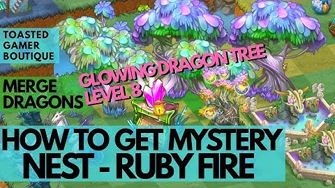 Merge Dragons Glowing Dragon Tree Level 8 • How To Get Ruby Fire Mystery Nest ☆☆☆