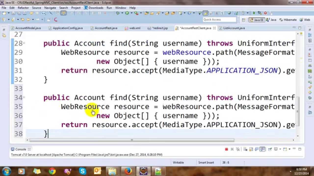 Restful CRUD with Spring MVC, Struts and JSF Framework - Part 1