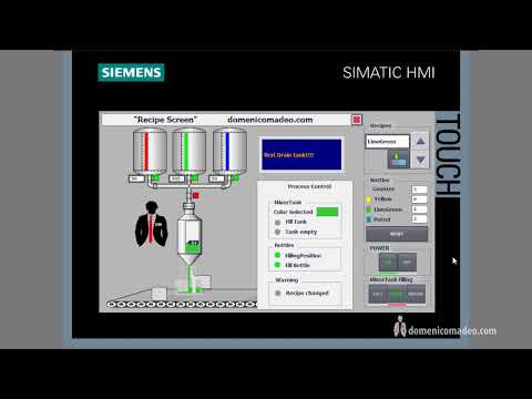 Esempio applicativo: schermata ricetta standard - Con Siemens S7-1500 HMI Simatic TP900 Comfort