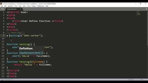 User Define Function - JavaScript
