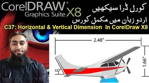 Horizontal & Vertical Dimension Tool in CorelDraw X8 ll C37 ll [ Urdu - हिंदी ]