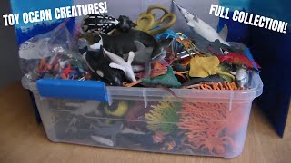 TOY OCEAN CREATURES COLLECTION TOY REVIEW! Sharks Whales Octopus Fish Bass Sting Ray Tuna
