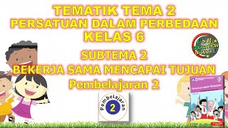 Pembelajaran kelas 6 sekolah dasar tematik kurikulum 2013 tema 2
persatuan dalam perbedaan subtema bekerja sama mencapai tujuan semoga
berma...