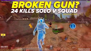 24 Kills SOLO V SQUAD W/ The Most Broken GUN Of Season 5 | CODM BR Full Gameplay