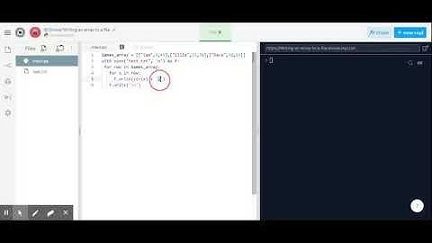 Writing an array to a file in Python