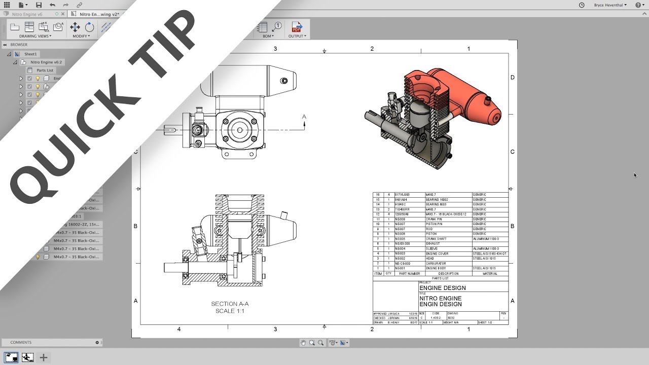 Creating a HALF Section View with Fusion 360 - YouTube