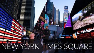 NEW YORK MANHATTAN 4K  TIMES SQUARE WALKING TOUR