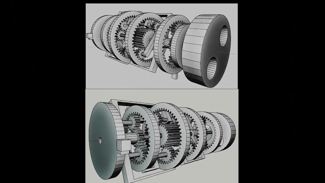 Wilson planetary gearbox simulation/animation test