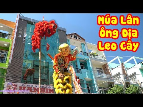 Múa Lân Ông Địa Leo Cây 12h Trưa Mùng 2 Tết 2020 | Foci