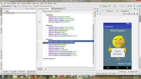 Birthday card Using Android Studio