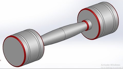 Gym Dumbbell Drawing in Solidworks