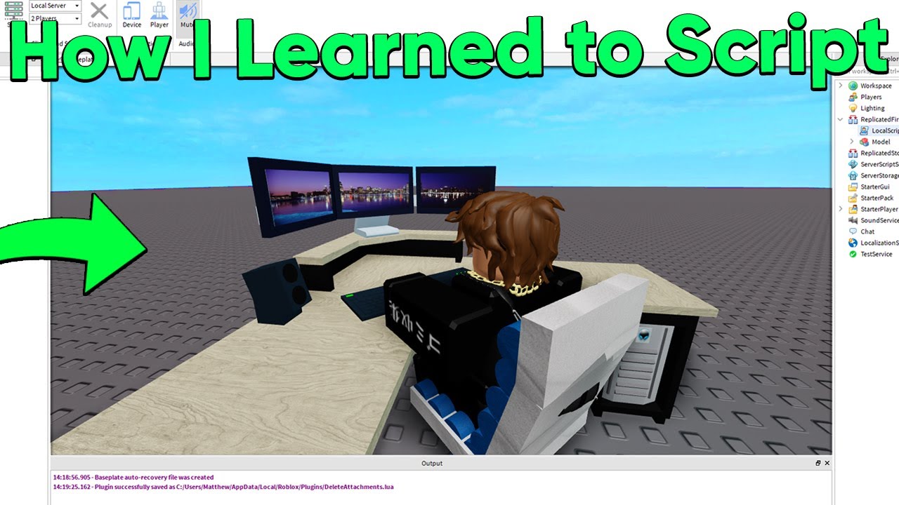 How I Learned To Script On Roblox My First Ever Game Youtube - rain a lua scripters guide to roblox exploiting part 2