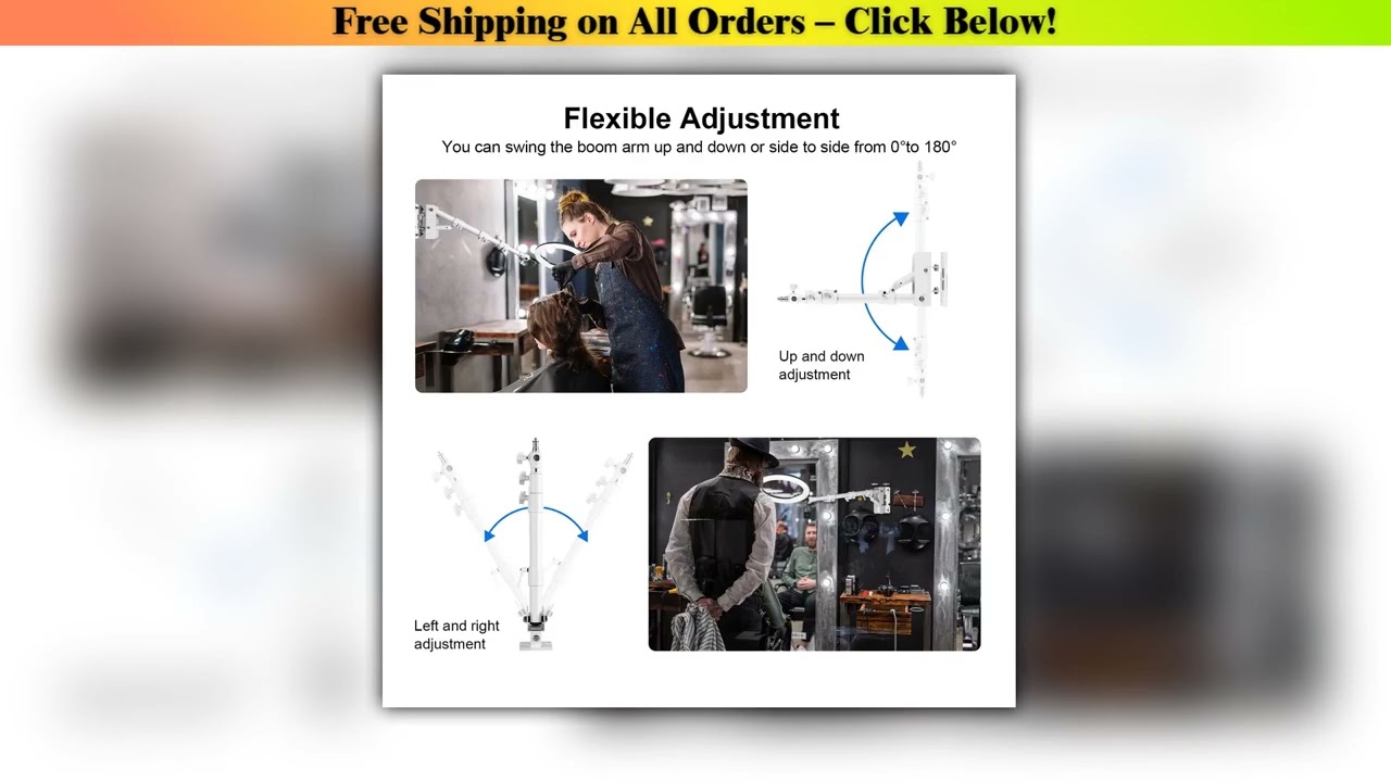 Selens 100cm/39.37inch Mount Wall Bracket 180 Rotating Articulating Arm Wall for Photography