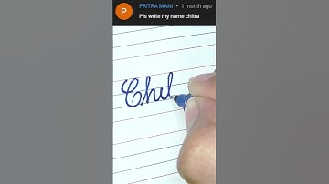 Chitra - Beautiful name in Cursive writing | Cursive writing for beginners | #shorts