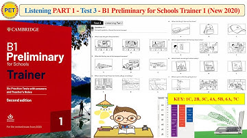 B1 Preliminary for Schools Trainer 1 - Listening Part 1 Test 3 (2020 + Transcript + Key)