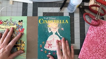 Making Little Golden books into junk journals/attaching a new spine