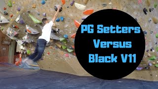 Routesetters Attack a V11/8A Double-Clutch