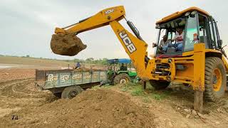 JCB 3dx Eco working with Kubota tractor | John Deere 5310 | Sonalika | Swaraj 855 | Mahindra Tractor