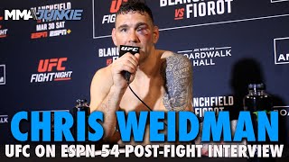 Chris Weidman Has No Intention to Retire, Backs Result After Eye Poke | UFC on ESPN 54