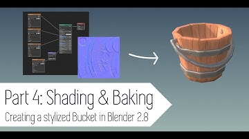 Creating a Stylized Bucket in Blender 2.8 - Part 4: Shading & Baking Normal Map