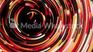Futuristic background with many colorful lines forming a ring and flowing slowly, seamless loop