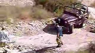 '71 Jeep approaching climb in Hackberry canyon