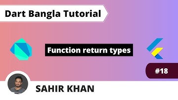 Function return types | Dart Bangla Tutorial | Learn Dart | Nazrul Islam