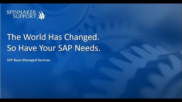 SAP Basis Managed Services | Webinar | Spinnaker Support
