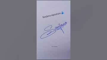 How to sign sanjana name signature 🥰✍️💖 #shorts #signature