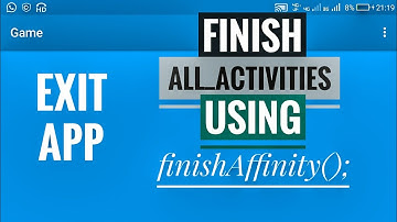 Finish all activities together to exit app