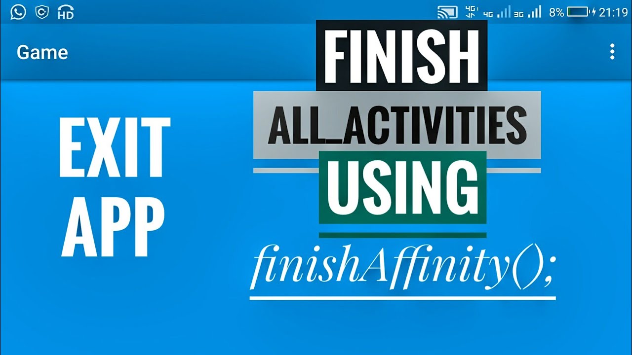 Android Exit Application Close All Activities