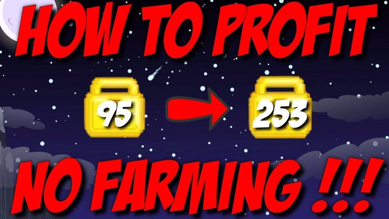PROFIT NO FARMING WITH 95 WLS OMG 🤑!!! | Growtopia Profit 2020 | GeoslopeGT