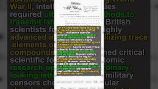 The Glowing Writing That Sent Intelligence (1944) 🔬📝 #WWII #History #1944 #SecretTech #IconicTalesBR