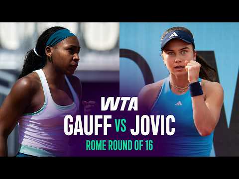Coco Gauff vs Iva Jovic 2026 Rome Round of 16 WTA Match Highlights