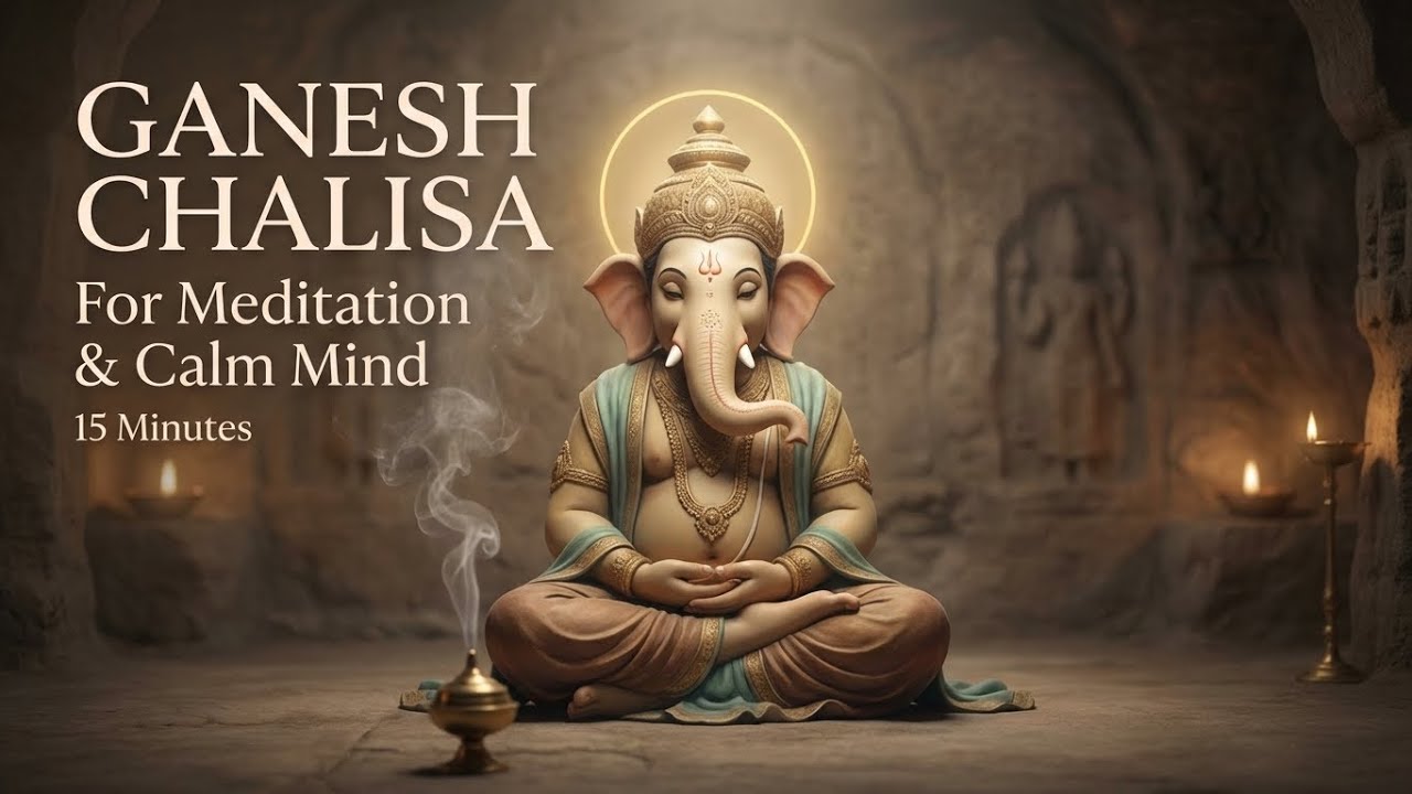 Ganesh Chalisa for Meditation, Study, Focus, Calm Mind, Inner Stillness & Awareness | 15 Minutes