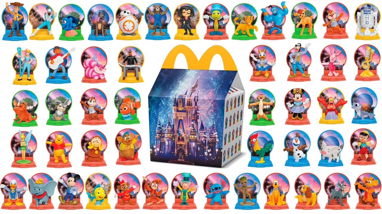 Todos 50 Bonecos da Coleção Completa Disney 50 Anos MCLanche Feliz Mc