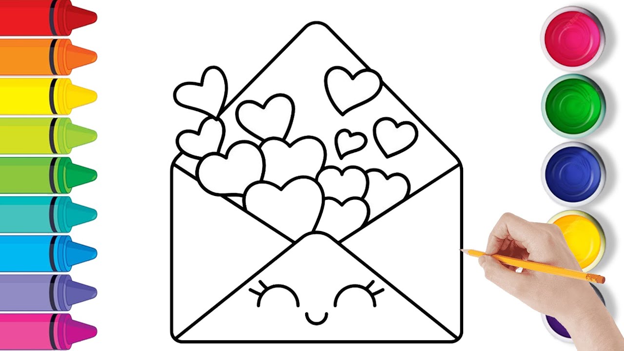 Pro Art for Kids: How to Draw a Cute Love Letter ✉️✨ - YouTube