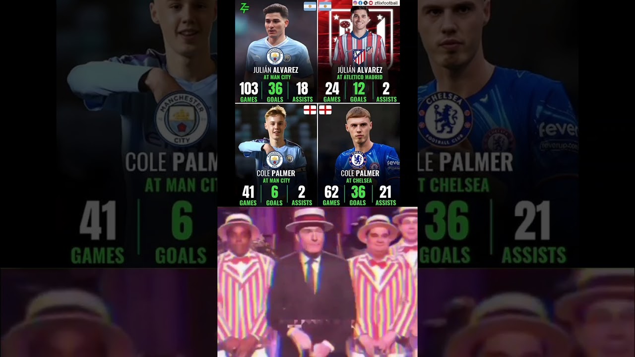 Julian Alvarez vs Cole Palmer All Club Goals+assist😱🥶👑