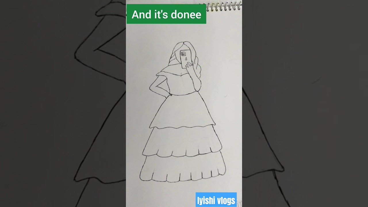 Let's draw a girl posing for the mirror selfie || Tried something first time without a reference