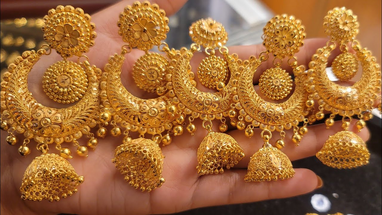 সোনার চন্দবালি কানের দুল |Gold earrings