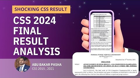 CSS 2024 FINAL RESULT ANALYSIS | FPSC ANNOUNCED CSS FINAL RESULT #CSS2024 #CSS2025 #CSS2026 #FPSC 