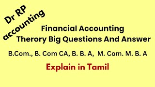 Financial Accounting  Theory Big question