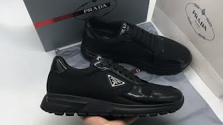 Prada Re Nylon and brushed leather sneakers Unboxing Review