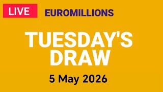 The National Lottery Euromillions Draw Live results from Tuesday 05 May 2026 | Euro Millions