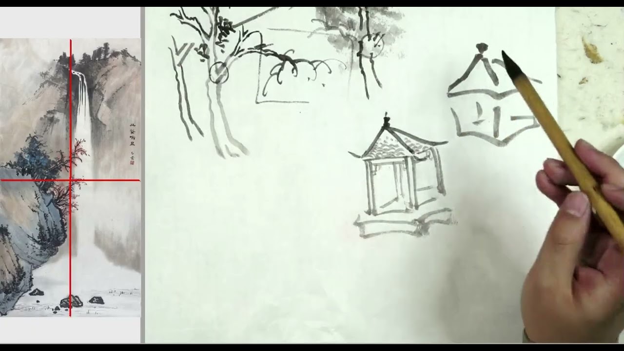 中国画Chinese ink Painting 大写意山水- YouTube