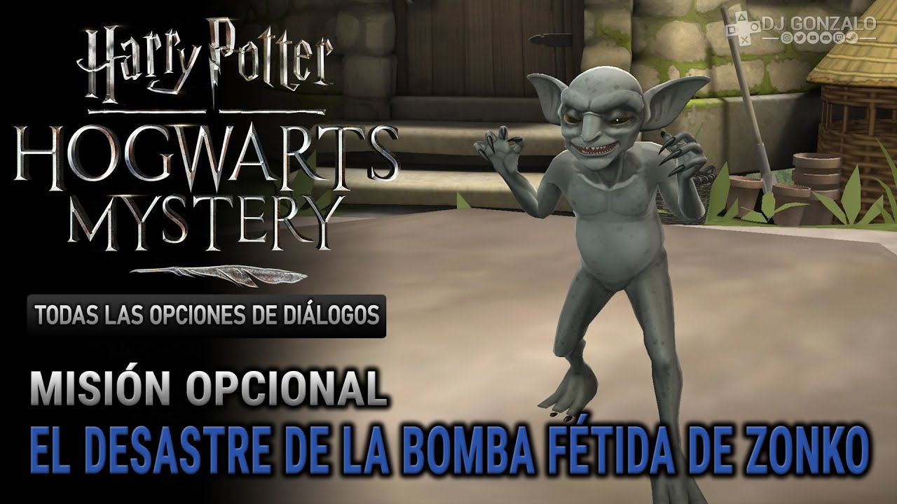 Harry Potter Hogwarts Mystery Misión Opcional El desastre de la bomba fétida de Zonko YouTube