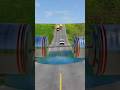 Beamng drive: chained bollards vs car crashes part 61 #beamngdrive #beamng  #youtubeshorts #shorts