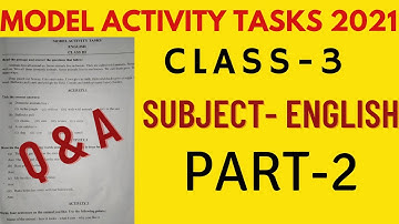 Model Activity Tasks English Part-2/English model Activity Tasks #study #wb