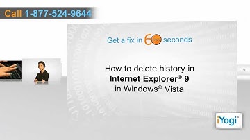How to delete history in Internet Explorer® 9 in Windows® Vista